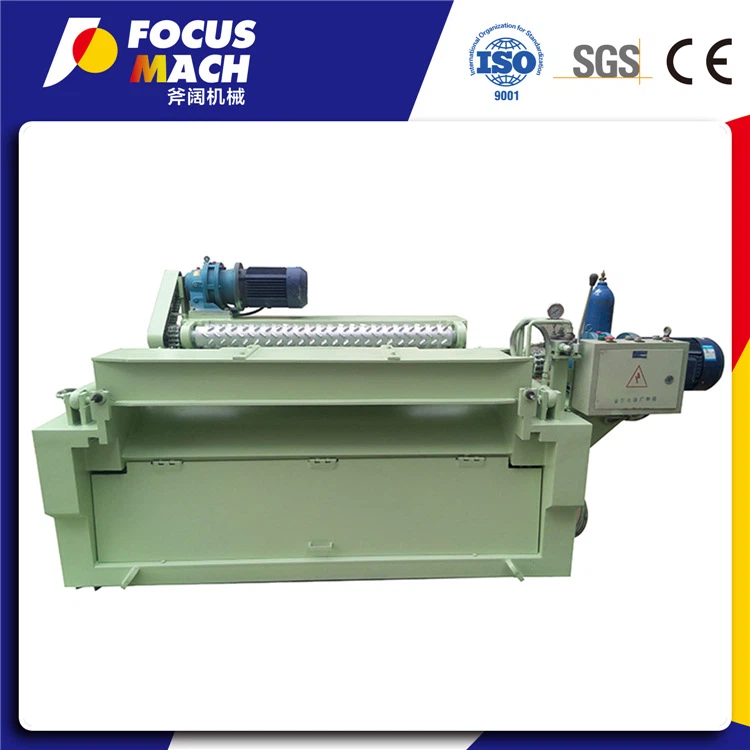 Машина за ротационо скидање коре са језгром од фурнира